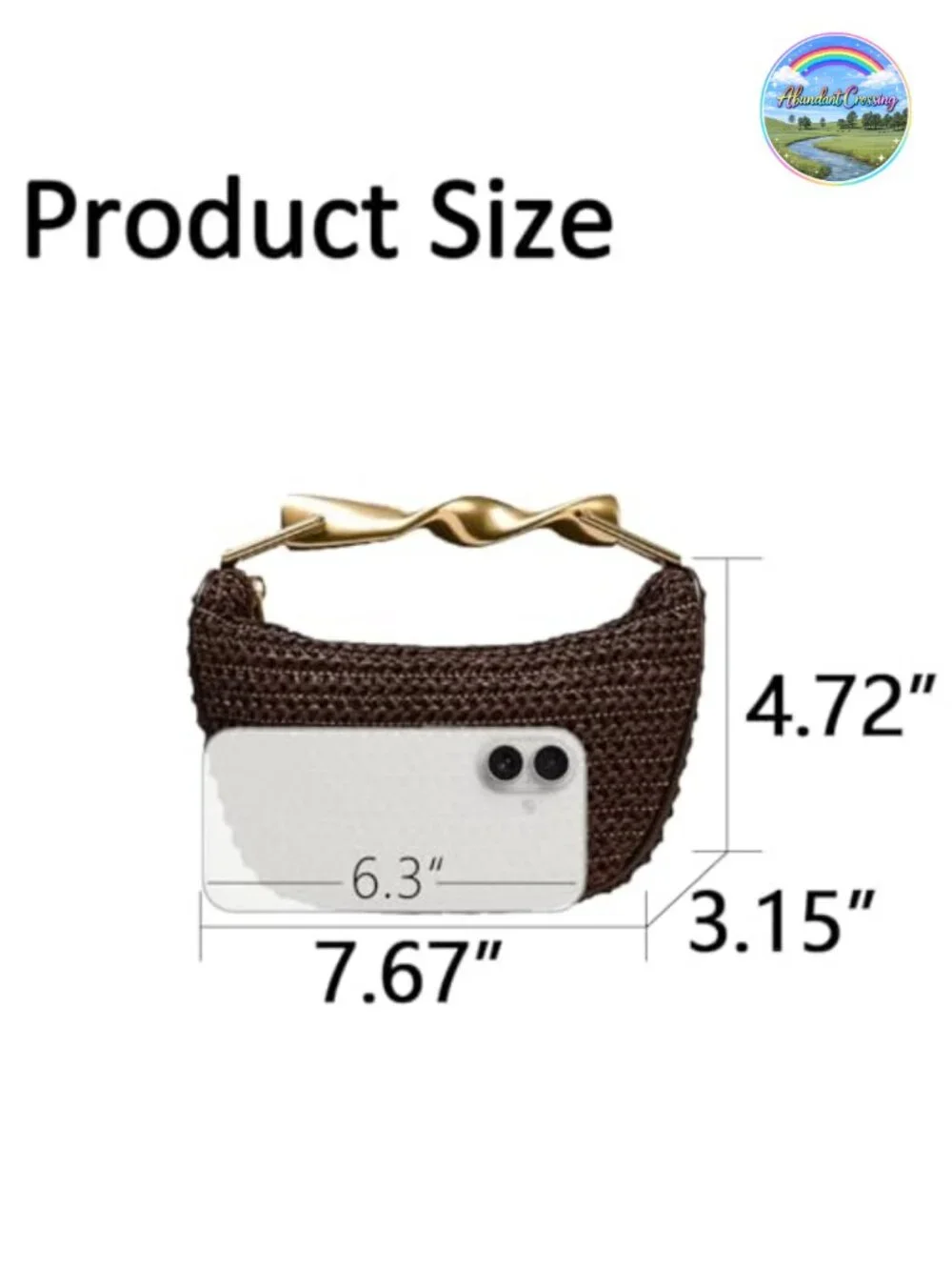 Handmade Straw Crossbody Bag for Women Summer Beach Satchel Purse Woven